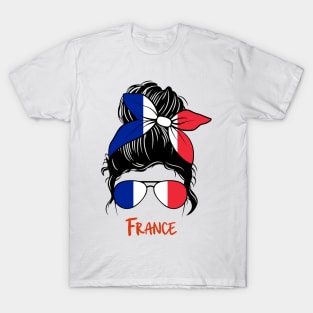 France girl, France Flag, France gift heritage, French girlfriend T-Shirt